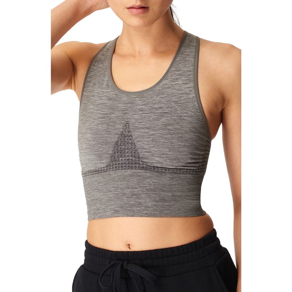 NWT! Sweaty Betty Stamina Longline Sports Bra, Size S, Charcoal Grey, MSRP $44